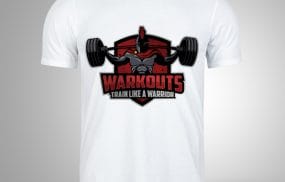 majice sa stampom Warkouts-Train Like A Warrior