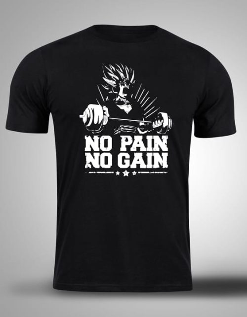 crna-majica-sa-stampom-no-pain-no-gain no pain no gain - muska majica sa stampom