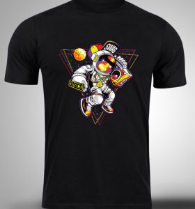 majice sa stampom disko-astronaut