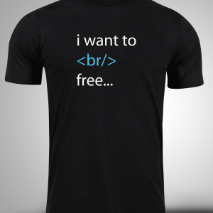 muska majica sa stampom-I want to br free