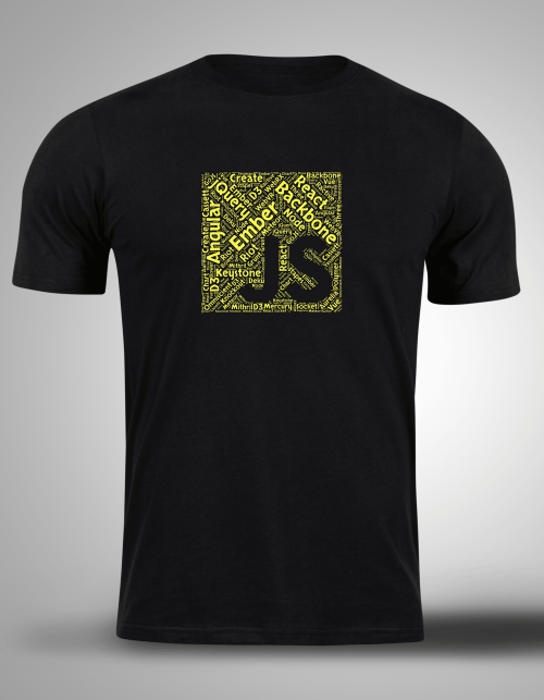 Javascript-kocka muska majica sa stampom-javascript