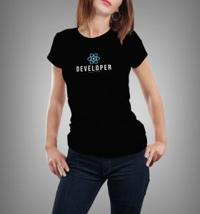 zenska majica sa stampom-react developer