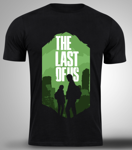 Crna majica sa stampom-The Last Of Us