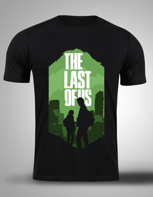Crna majica sa stampom-The Last Of Us