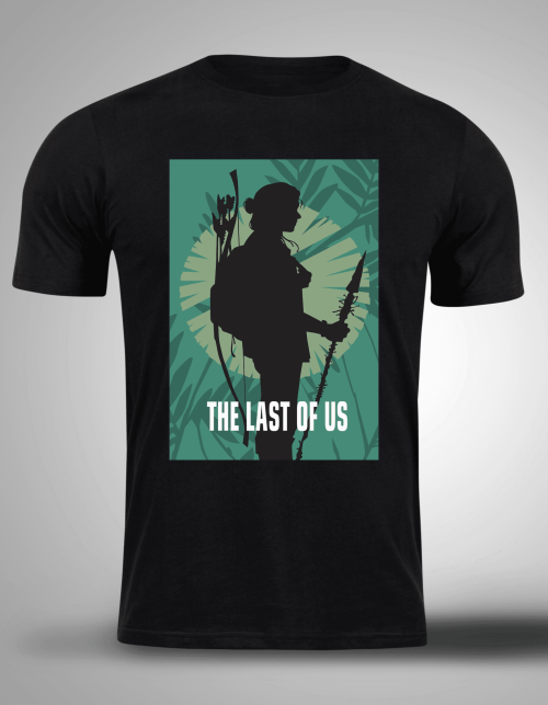 Crna majica sa stampom-The Last Of Us