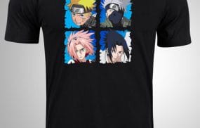 Crna majica sa stampom-anime majice-naruto