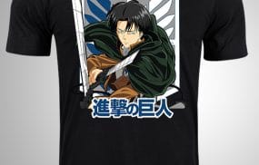 Crna majica sa stampom-anime majice-attack on titan