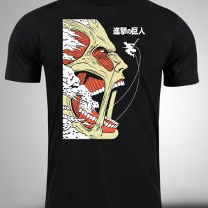 ATTACK ON TITAN-16 Crna majica sa stampom-anime majice-attack on titan
