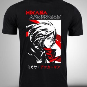 Crna majica sa stampom-anime majice-attack on titan