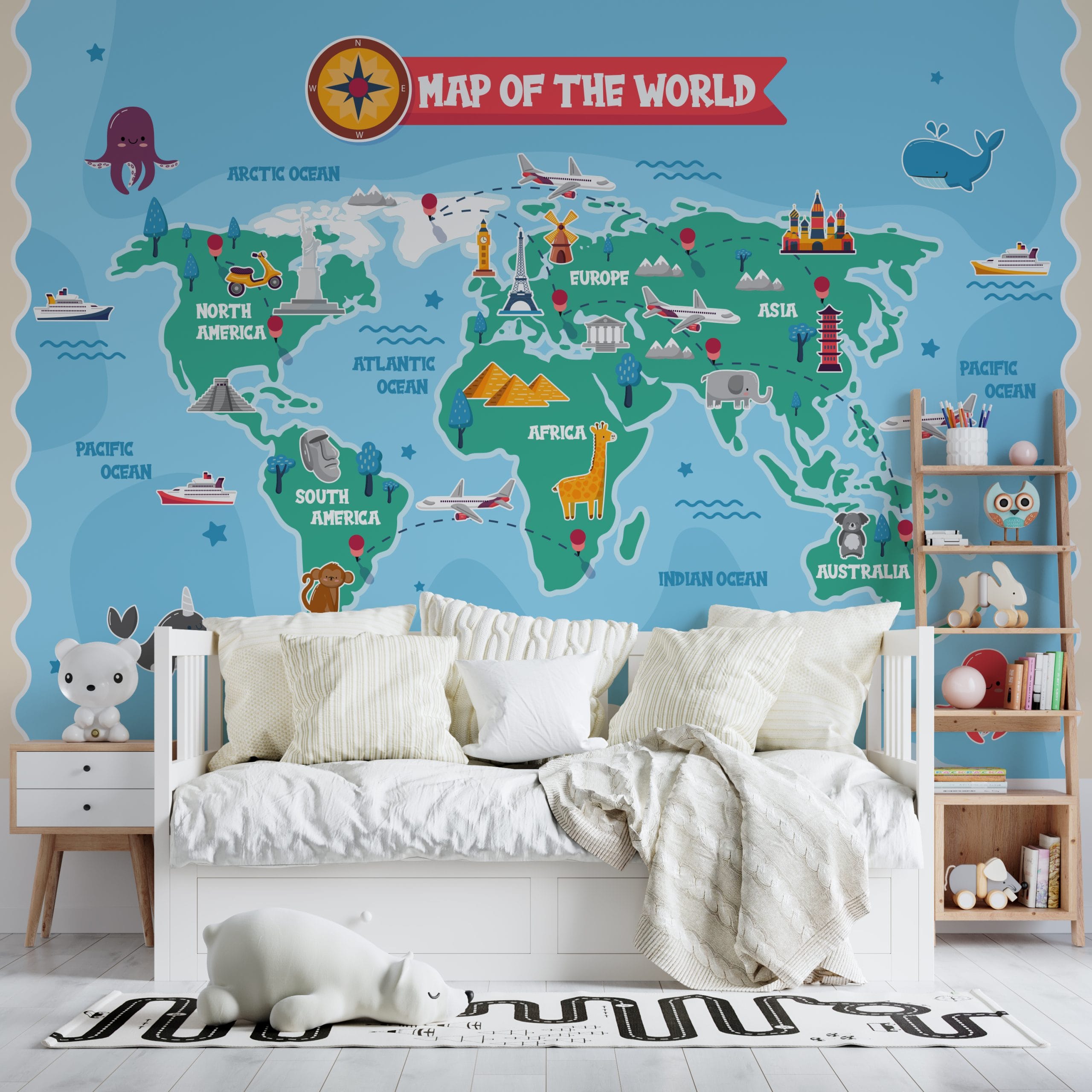Dečije tapete mapa sveta-1