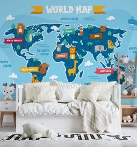 Dečije tapete mapa sveta-2