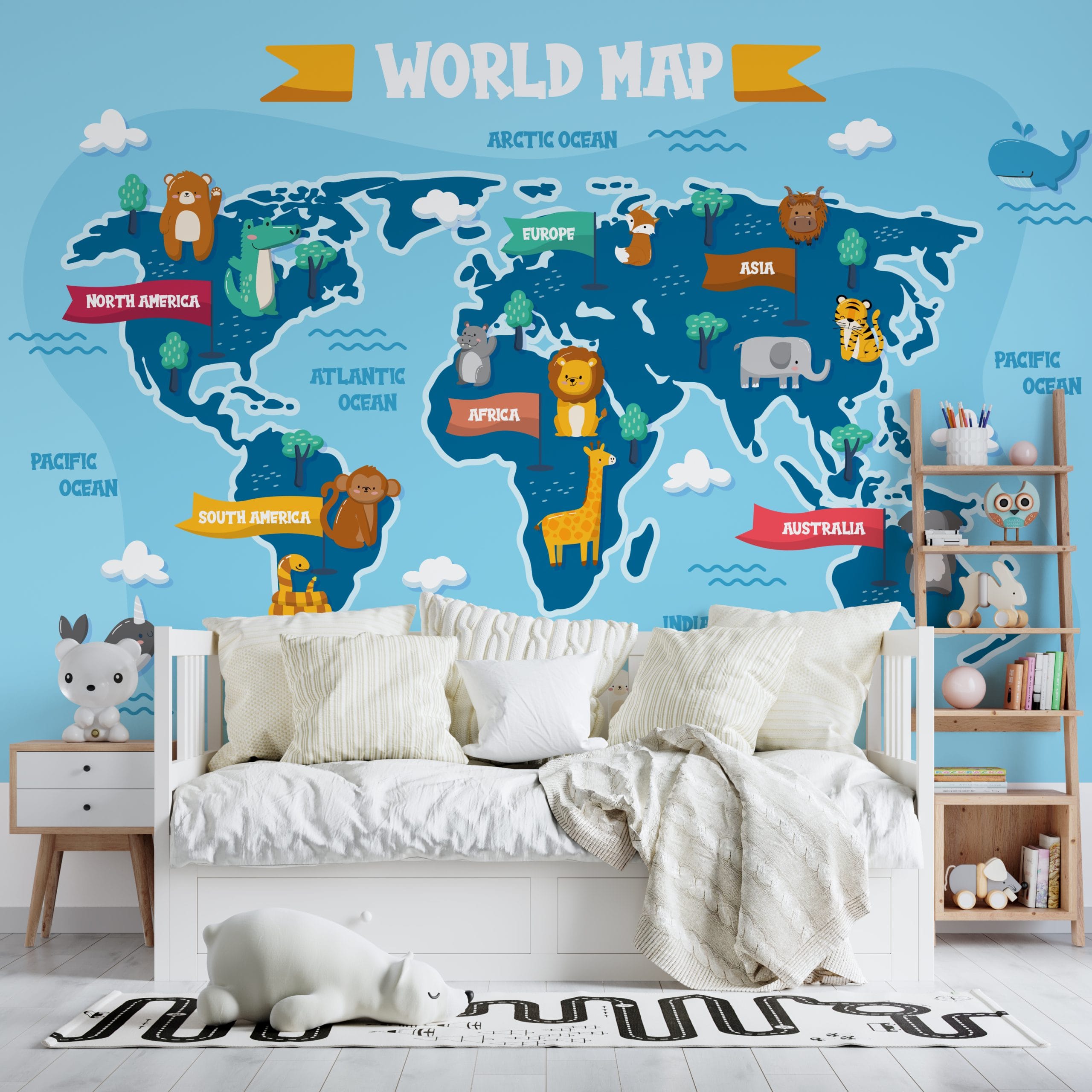 Dečije tapete mapa sveta-2